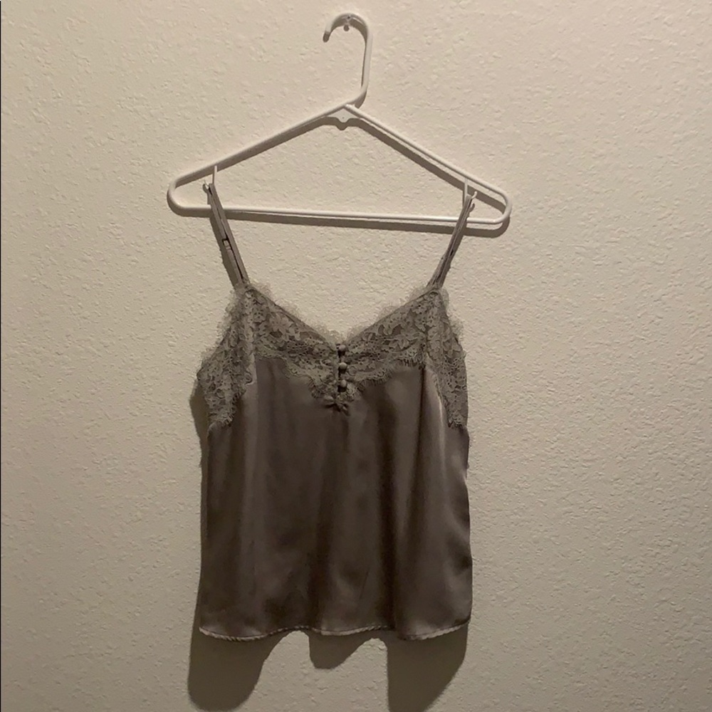 Grey Silk Abercrombie & Fitch Cami Tank Top